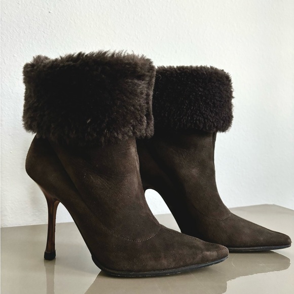 Jimmy Choo Shearling Cuff booties - Picture 1 of 3